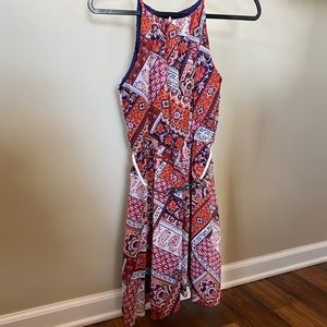 By & By Beautiful Halter Midi Patchwork Dress